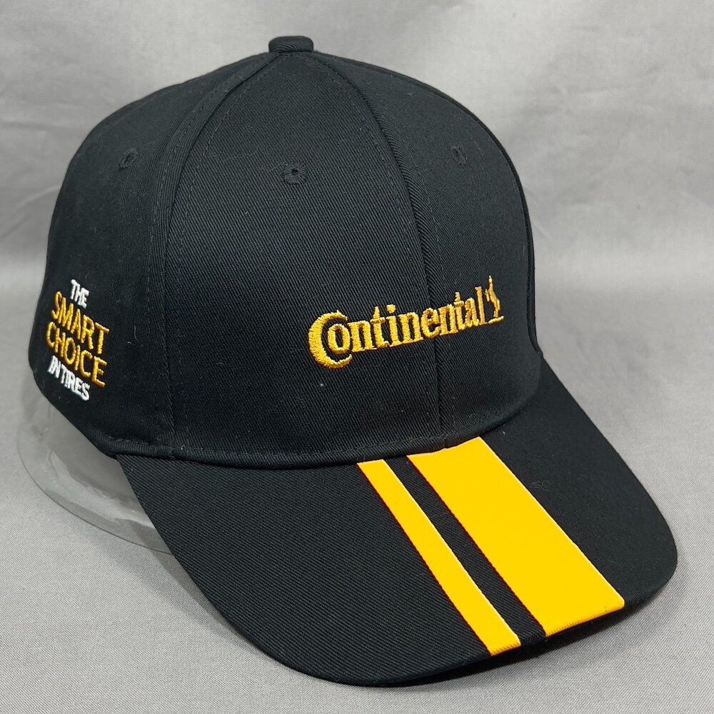 Continental Tires Snapback Hat Cap Black Adjustable Racing Baseball Horse Mens